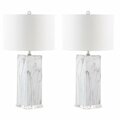 Safavieh Olympia Marble Table Lamp, Black & White, 2PK LIT4500A-SET2